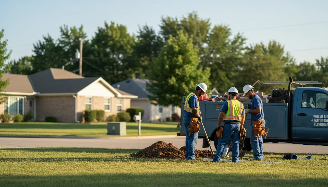 Residential water line and bathroom plumbing service in East Islip, NY